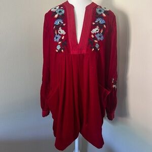 Free People red velvet tunic / mini dress